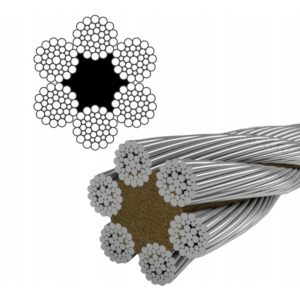 Lina Stalowa Ocynkowana WS 6 x 36 + FC - 8 mm  - 1 metr