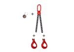 Zawiesie łańcuchowe 2-cięgnowe 17t z hakiem bezpiecznym L-1,0m