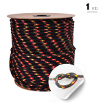 Lina Polipropylenowa CZARNA z cętkami ø 12mm wytrzymałość 1415 kg 1mb